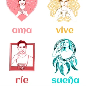 Lámina Ama, Vive, Rie, Sueña