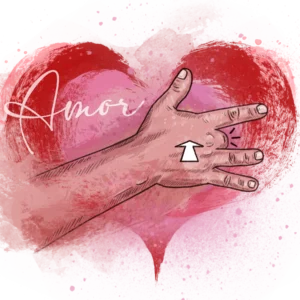 Lámina Amor texto rojo