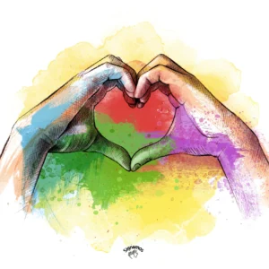 Lámina Corazón colores