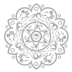 Lámina Mandala linea grande