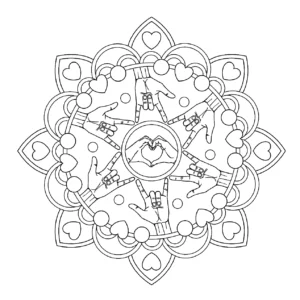 Lámina Mandala linea pequeña