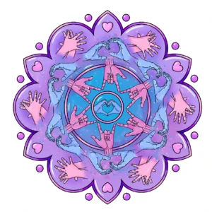 Lámina Mandala malva