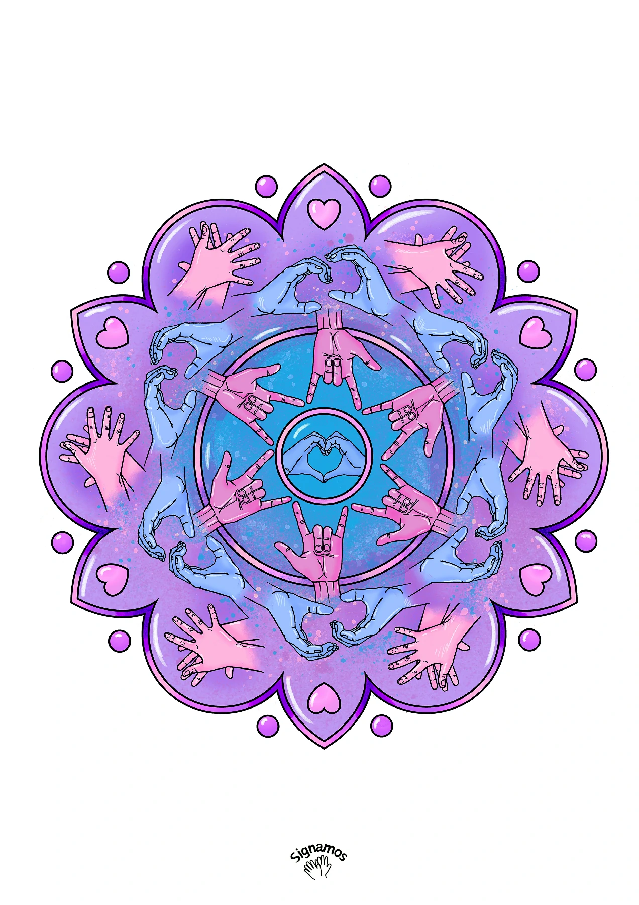 Lámina Mandala malva